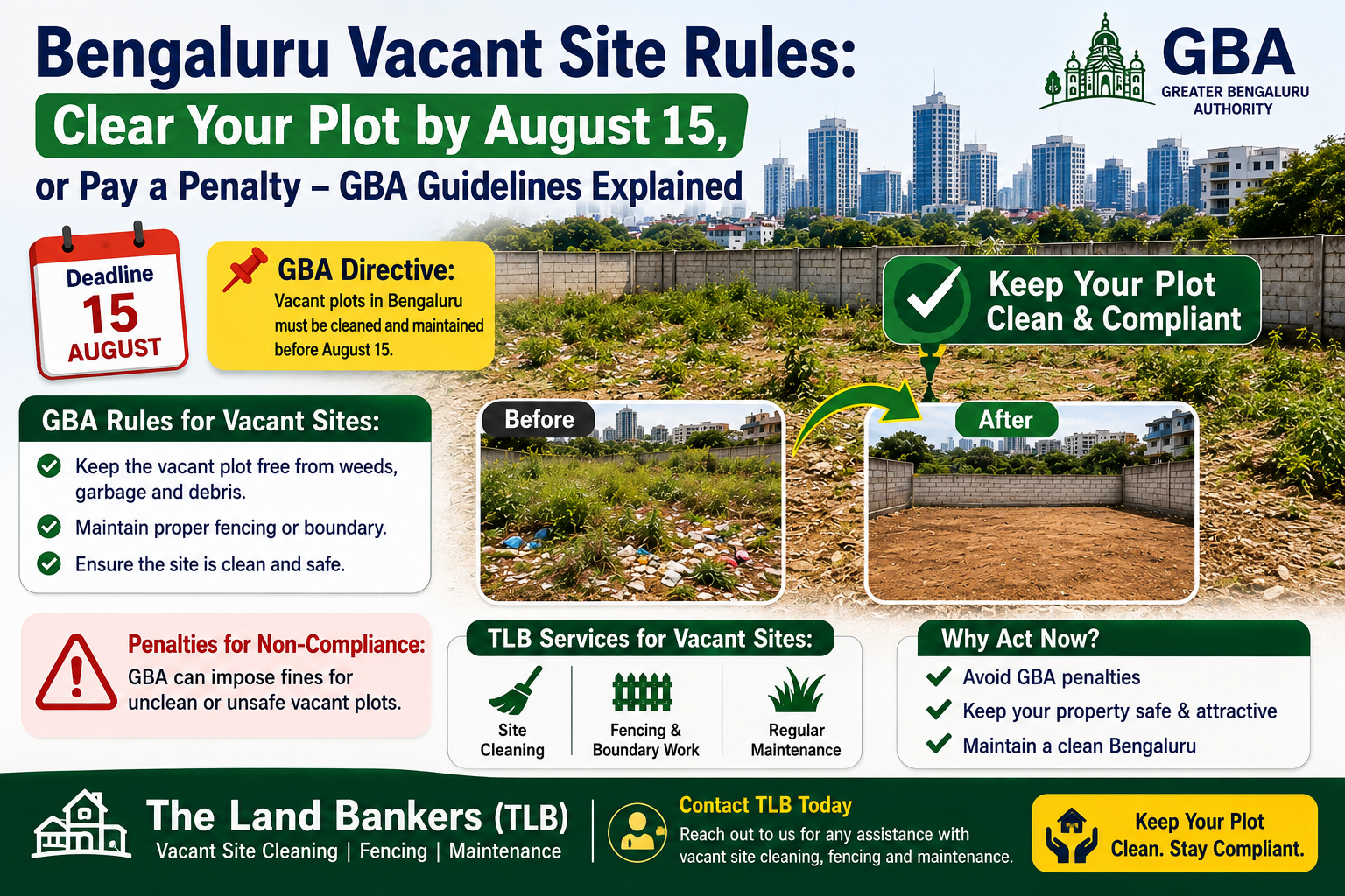 GBA Vacant Site Notice: The August 15 Deadline & Charges